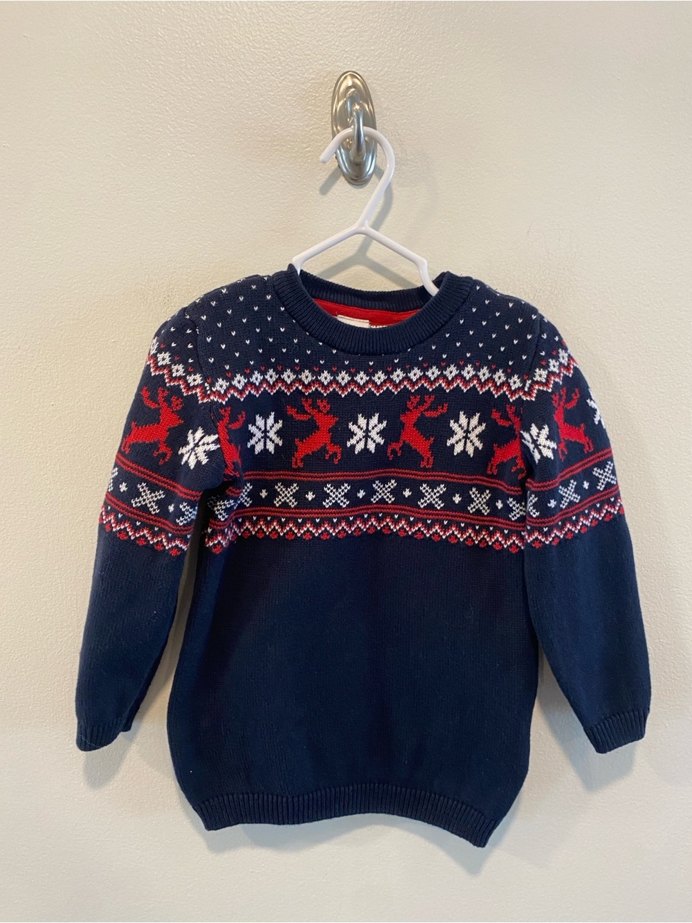 H&M fair isle sweater size 2-3 years 100% cotton Nordic pullover Holiday